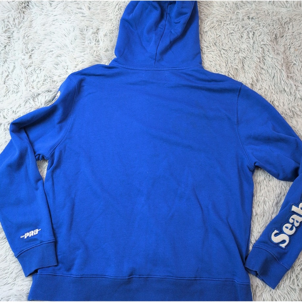 Seattle Seahawks Sweatshirt Womens XL Blue Hoodie NFL Football Comfort Pocket - Picture 2 of 12